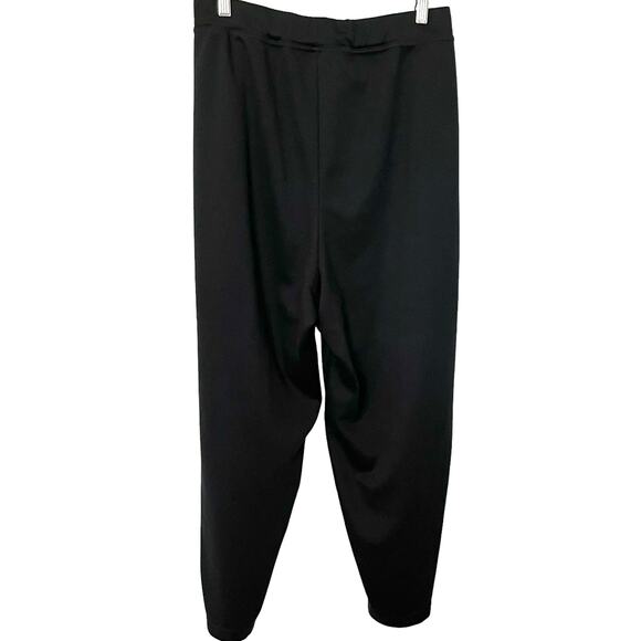 WOMAN WITHIN HIGH-RISE STRAIGHT LEG PULL-ON PANTS, WOMENS-26W PETITE-SOLID BLACK - Picture 3 of 11